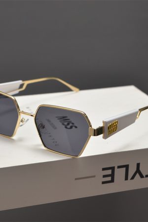 Retro Polygonal Slimming Sunglasses for Men and Women - High-End Punk Style Hip-Hop Party Eyewear