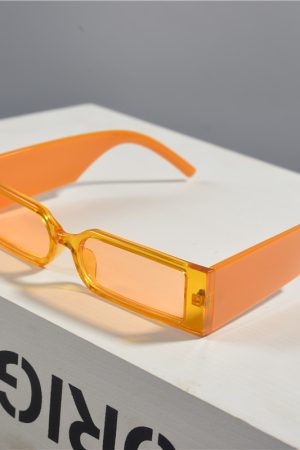 Retro Rectangular Narrow-Frame Sunglasses for Men and Women - Trendy Hip-Hop Street Style, Disco-Inspired Fashion Eyewear