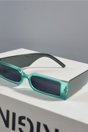 Retro Rectangular Narrow-Frame Sunglasses for Men and Women - Trendy Hip-Hop Street Style, Disco-Inspired Fashion Eyewear