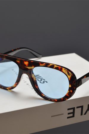 Retro Round Face Frog Sunglasses in Orange Tea Color - Unisex Slimming Fashion for Hip-Hop & Party Style