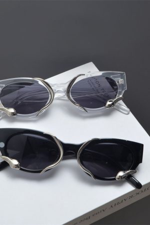 Retro Snake-Shaped Cat-Eye Sunglasses for Women - Millennium Style Korean Trendy Hip-Hop Party Eyewear