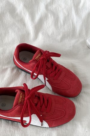 Retro Soft Sole Blue Sports Shoes for Women - Casual Flat A-Gan Racing Sneakers - 2025 Spring Collection