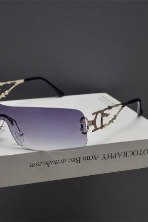 Retro Square Frameless Cut-Edge Sunglasses for Women - Millennial Punk Style, Internet Celebrity Street Fashion Accessory