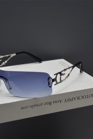 Retro Square Frameless Cut-Edge Sunglasses for Women - Millennial Punk Style, Internet Celebrity Street Fashion Accessory