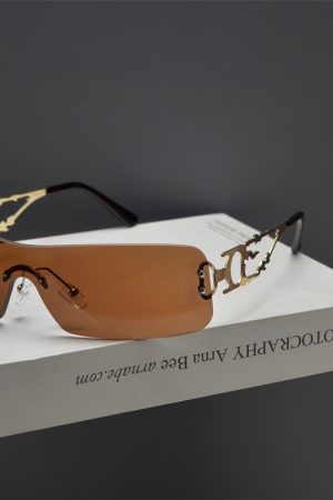 Retro Square Frameless Cut-Edge Sunglasses for Women - Millennial Punk Style, Internet Celebrity Street Fashion Accessory