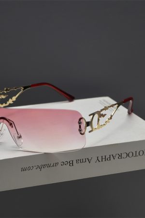 Retro Square Frameless Cut-Edge Sunglasses for Women - Millennial Punk Style, Internet Celebrity Street Fashion Accessory