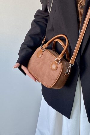 Retro Velvet Pillow Handbag for Women - Spring Summer Shoulder Crossbody Bag - Niche Design 2025