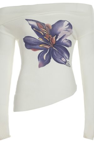 Retro Vintage Hot Girl Plant Print Midi Skirt - Trendy National Style Long Skirt for Y2K and 90s Fashion Lovers