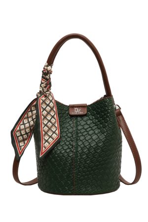Retro Women's Bucket Bag - 2025 Autumn Style Diamond-Patterned Minimalist Shoulder Handbag