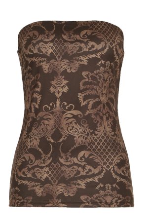 Retro Y2K Printed Slim Fit Strapless Women's Wrap Crop Top - Trendy Hot Girl Style