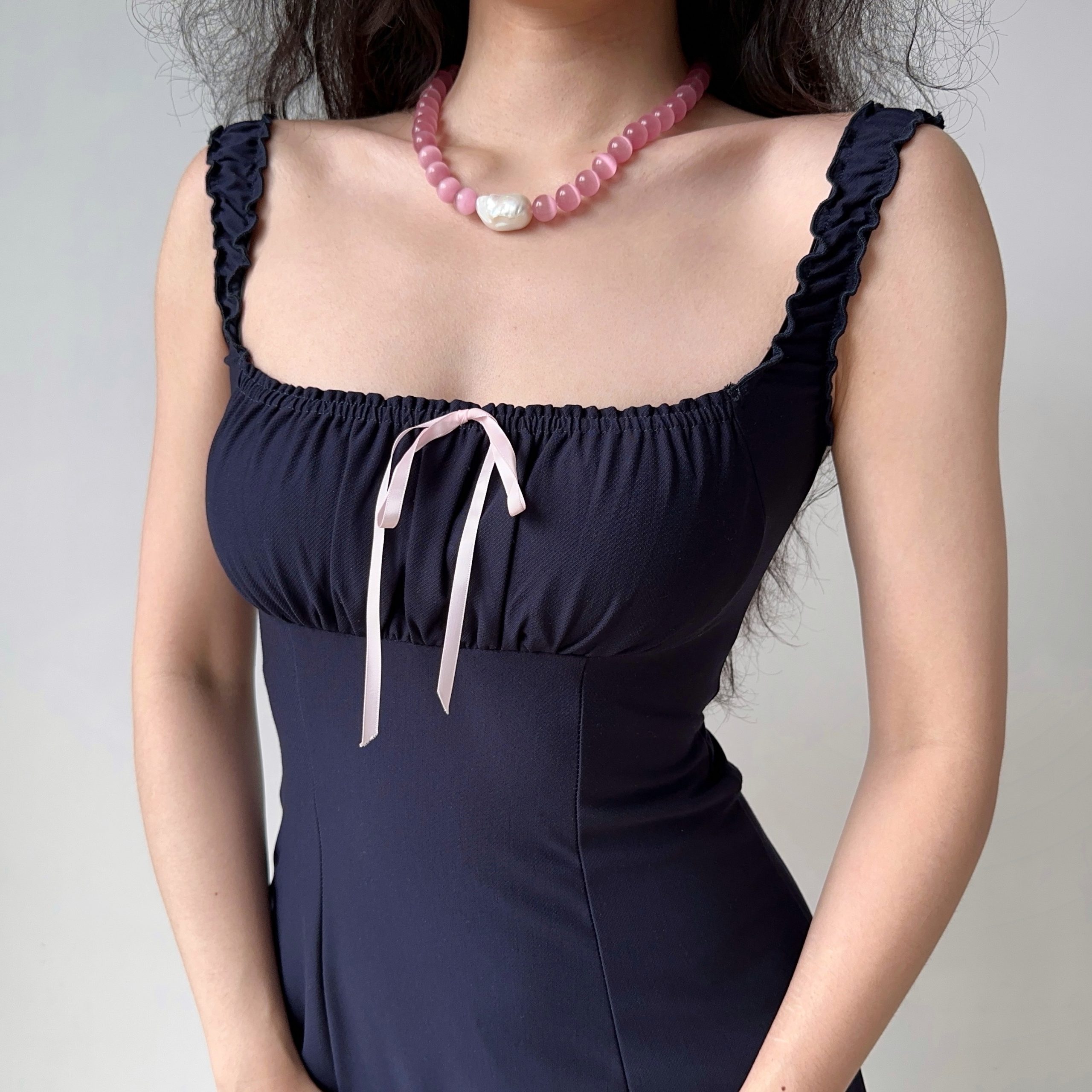 Ruffled Lace Square Neck Strap Dress for Women - Slim Fit Summer Mini Dress in European and American Style Ruffled Lace Square Neck Strap Dress for Women - Slim Fit Summer Mini Dress in European and American Style