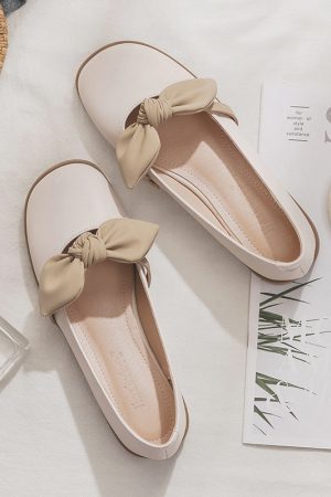 Sheepskin Flat Shoes for Women - 2025 Spring Autumn Evening Style - French Single Shoes for Skirts - Chic & Comfortable Fashion Footwear