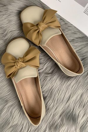 Sheepskin Flat Shoes for Women - 2025 Spring Autumn Evening Style - French Single Shoes for Skirts - Chic & Comfortable Fashion Footwear