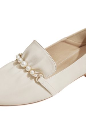 Sheepskin Gentle Evening Wind Style Skirt & Flat Fairy Shoes - Two-Way French Temperament for Spring & Autumn Fashion