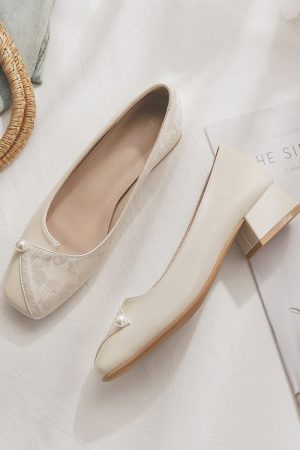 Sheepskin National Style Mary Jane Women's Shoes - Elegant Evening Flats for Skirts, French Fairy Qipao Inspired Design