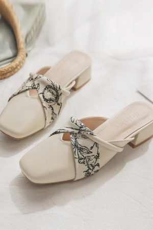 Sheepskin No-Heel Lazy Shoes for Women - French Style Round-Toe Half Slippers, Summer 2025 Outdoor Fashion Versatile Footwear