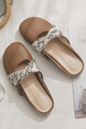 Sheepskin Open-Toe Slip-On Slippers for Women - Spring 2025 Stylish Outdoor Flats, Comfortable Summer Footwear