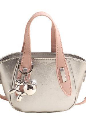 Silver Mini Dumpling Crossbody Bag for Women - Stylish High-End Mobile Shoulder Bag for Summer 2025