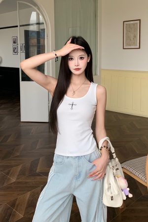 Slim Fit Cross Strap Tank Top for Women - American Style Sleeveless Sports Top - Summer Essential for Active Wear