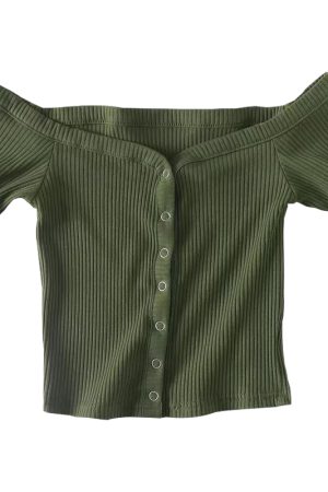 Slim Fit One-Shoulder Ribbed Crop Top T-Shirt for Women - European American Style, Short Sleeve, High Waist, Stretchy Fashion Top