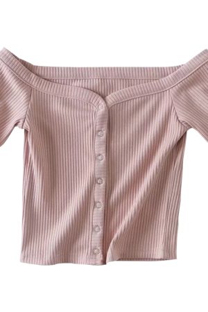 Slim Fit One-Shoulder Ribbed Crop Top T-Shirt for Women - European American Style, Short Sleeve, High Waist, Stretchy Fashion Top