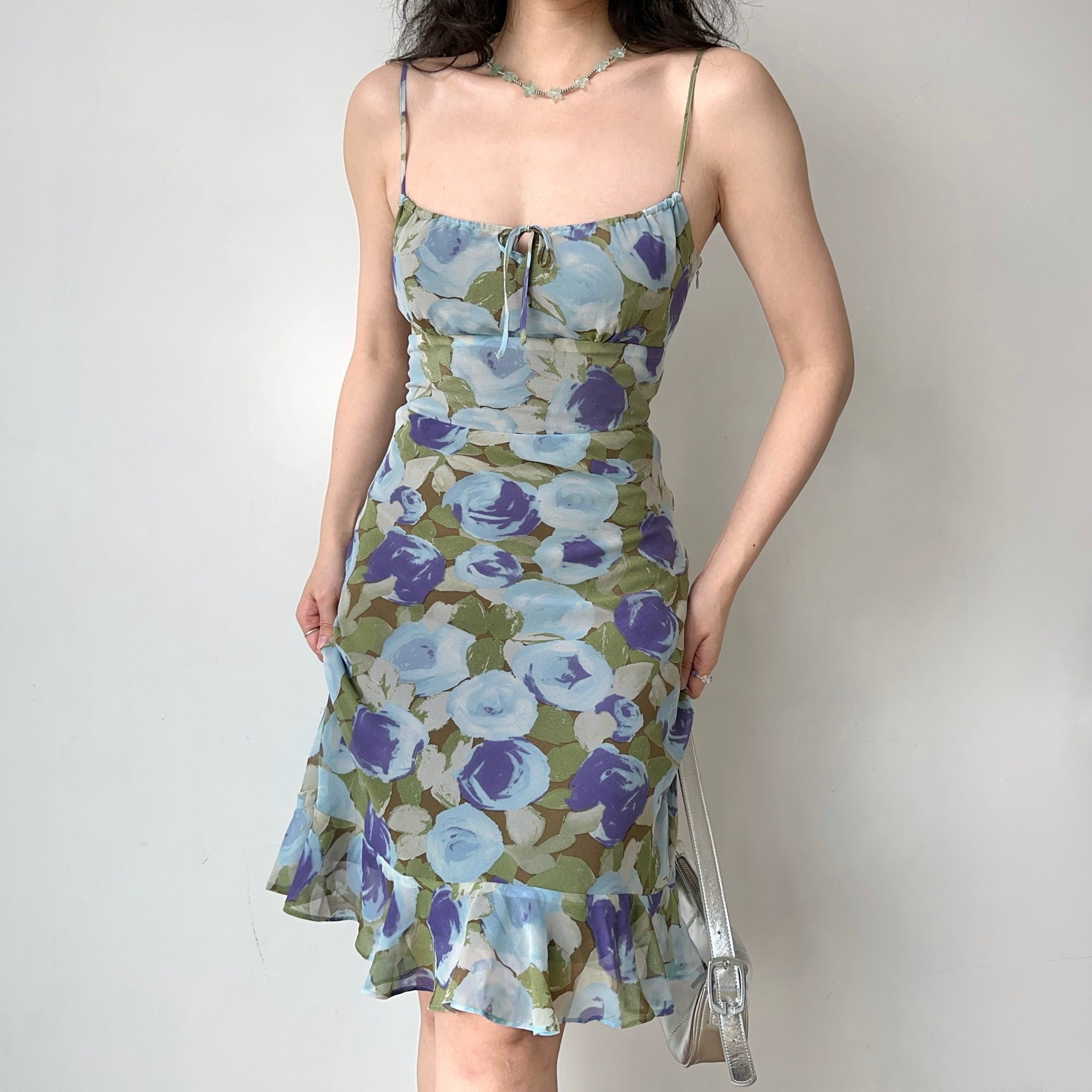 Slim Fit Ruffled Bodycon Camisole Dress - Self-Made European American Style Printed Summer Dress for Women, Y2K Fashion Slim Fit Ruffled Bodycon Camisole Dress - Self-Made European American Style Printed Summer Dress for Women, Y2K Fashion