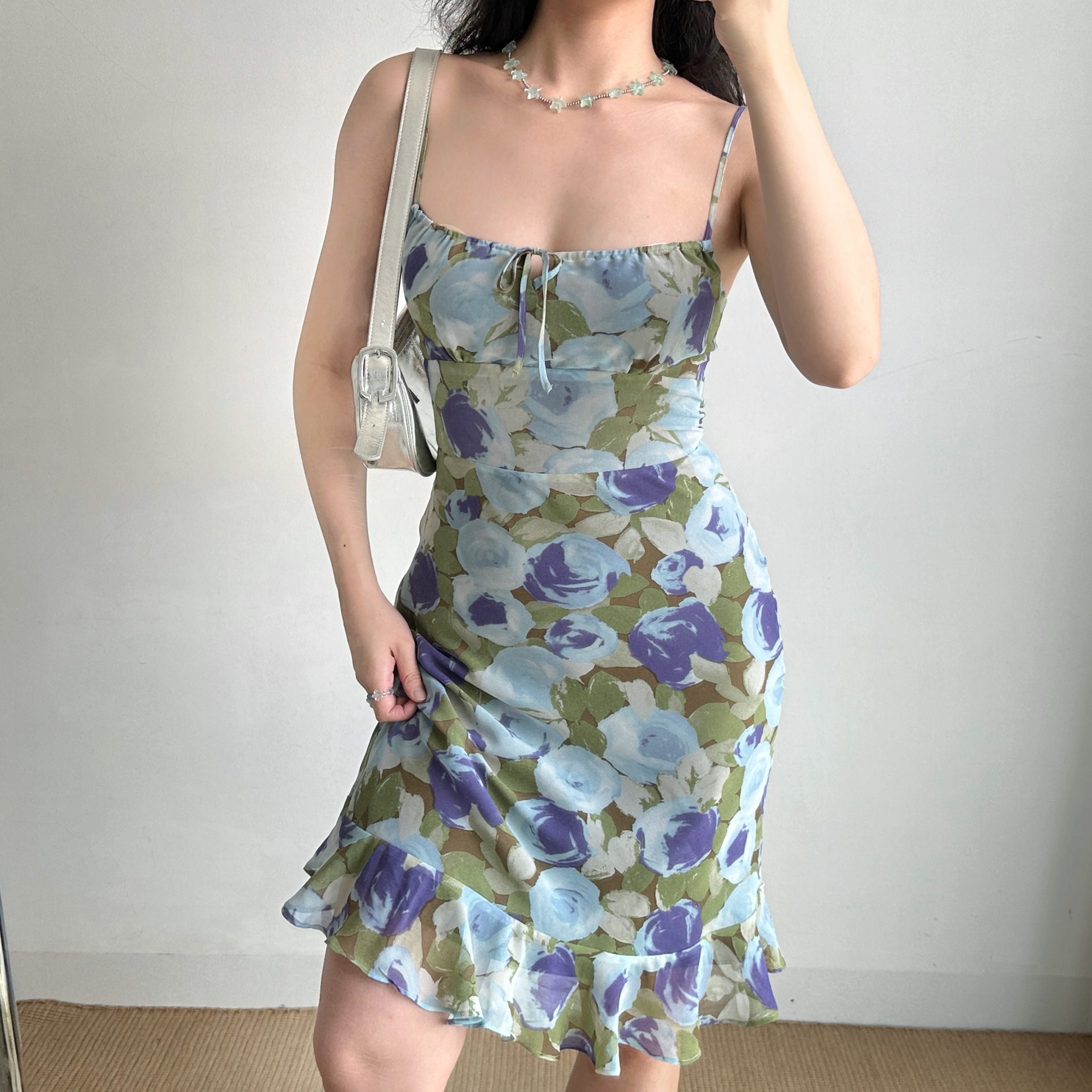 Slim Fit Ruffled Bodycon Camisole Dress - Self-Made European American Style Printed Summer Dress for Women, Y2K Fashion Slim Fit Ruffled Bodycon Camisole Dress - Self-Made European American Style Printed Summer Dress for Women, Y2K Fashion