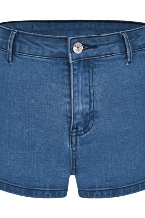 Slim High Waist High Split Denim Shorts for Women - European American Style, Leg-Lengthening, High Elastic Waist, Trendy Summer Fashion