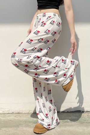 Slimming High Elastic Printed Wide-Leg Pants - Casual Versatile Floor-Length Trousers for Comfortable Lazy Style