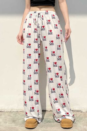 Slimming High Elastic Printed Wide-Leg Pants - Casual Versatile Floor-Length Trousers for Comfortable Lazy Style