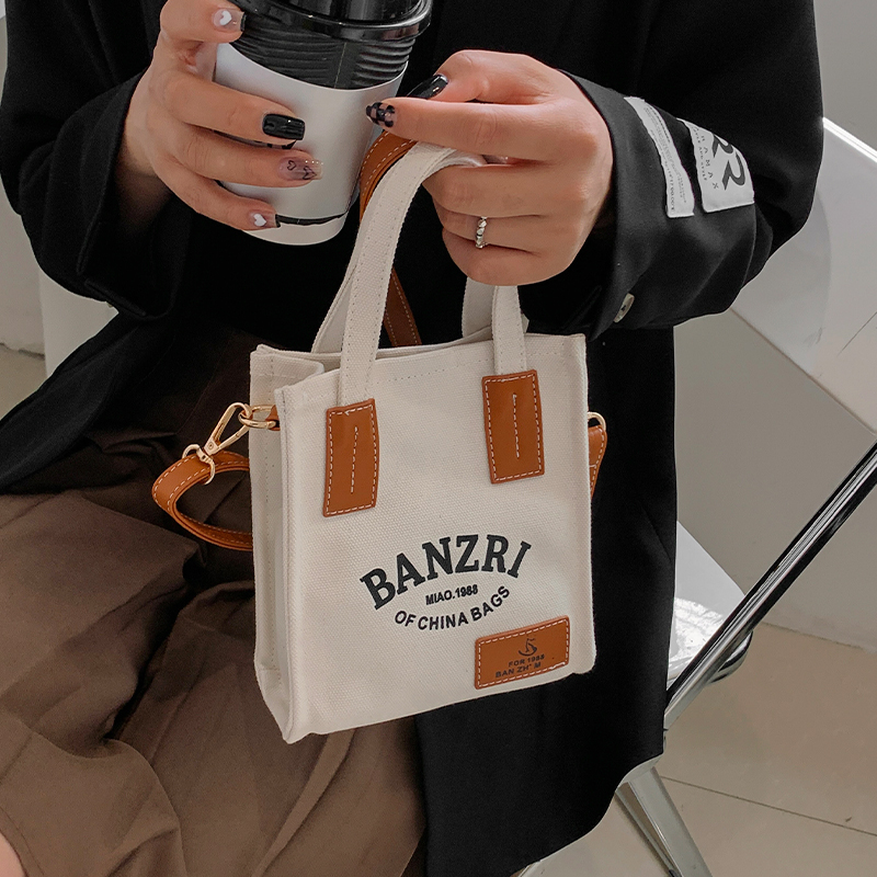 Small Canvas Handbag for Women - Versatile Casual Crossbody Bag for Spring/Summer 2025, Niche Instagram Fashion Small Canvas Handbag for Women - Versatile Casual Crossbody Bag for Spring/Summer 2025, Niche Instagram Fashion