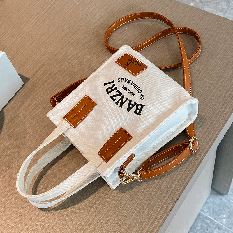 Small Canvas Handbag for Women - Versatile Casual Crossbody Bag for Spring/Summer 2025, Niche Instagram Fashion Small Canvas Handbag for Women - Versatile Casual Crossbody Bag for Spring/Summer 2025, Niche Instagram Fashion
