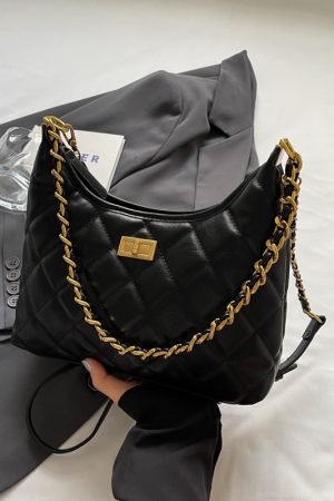 Small Diamond Quilted Chain Shoulder Bag - 2025 Autumn Minimalist Crossbody with Large Capacity, Versatile Square Design