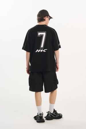 Spliced Typography Printed Football Club Training Short Sleeve T-Shirt - Casual Streetwear, Perfect for Sports and Everyday Wear