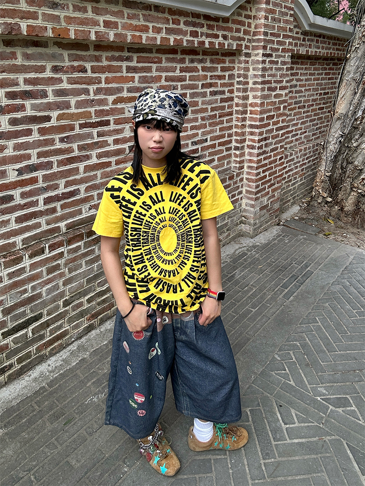 Spring 2025 American Letter Print Short Sleeve T-Shirt for Men and Women - Loose Casual Basic Top, Unisex Fashion Essential Spring 2025 American Letter Print Short Sleeve T-Shirt for Men and Women - Loose Casual Basic Top, Unisex Fashion Essential