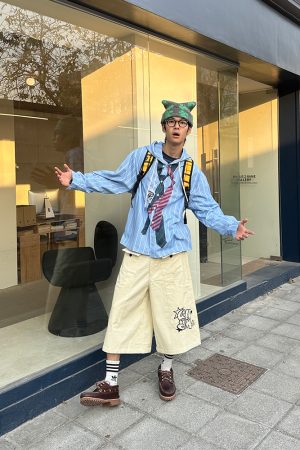 Spring 2025 American Style Tie Print Striped Hoodie Shirt for Men and Women, Loose Casual College Style Top