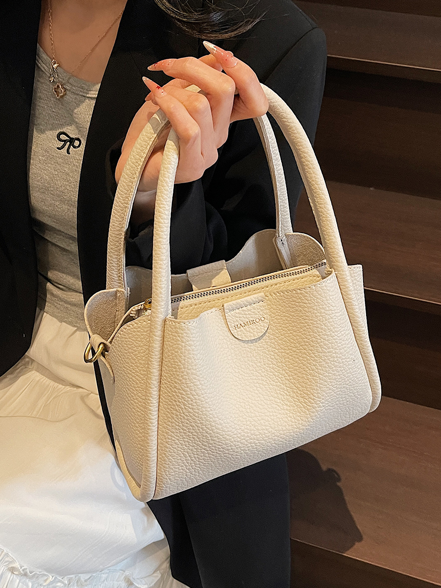 Spring 2025 High-End Versatile Tote Bucket Bag - Simple Casual Shoulder & Crossbody Bag for Work and Everyday Use Spring 2025 High-End Versatile Tote Bucket Bag - Simple Casual Shoulder & Crossbody Bag for Work and Everyday Use