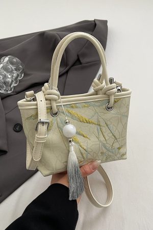 Spring 2025 National Style Handheld Water Bucket Bag - Embroidered Versatile Shoulder & Crossbody Bag