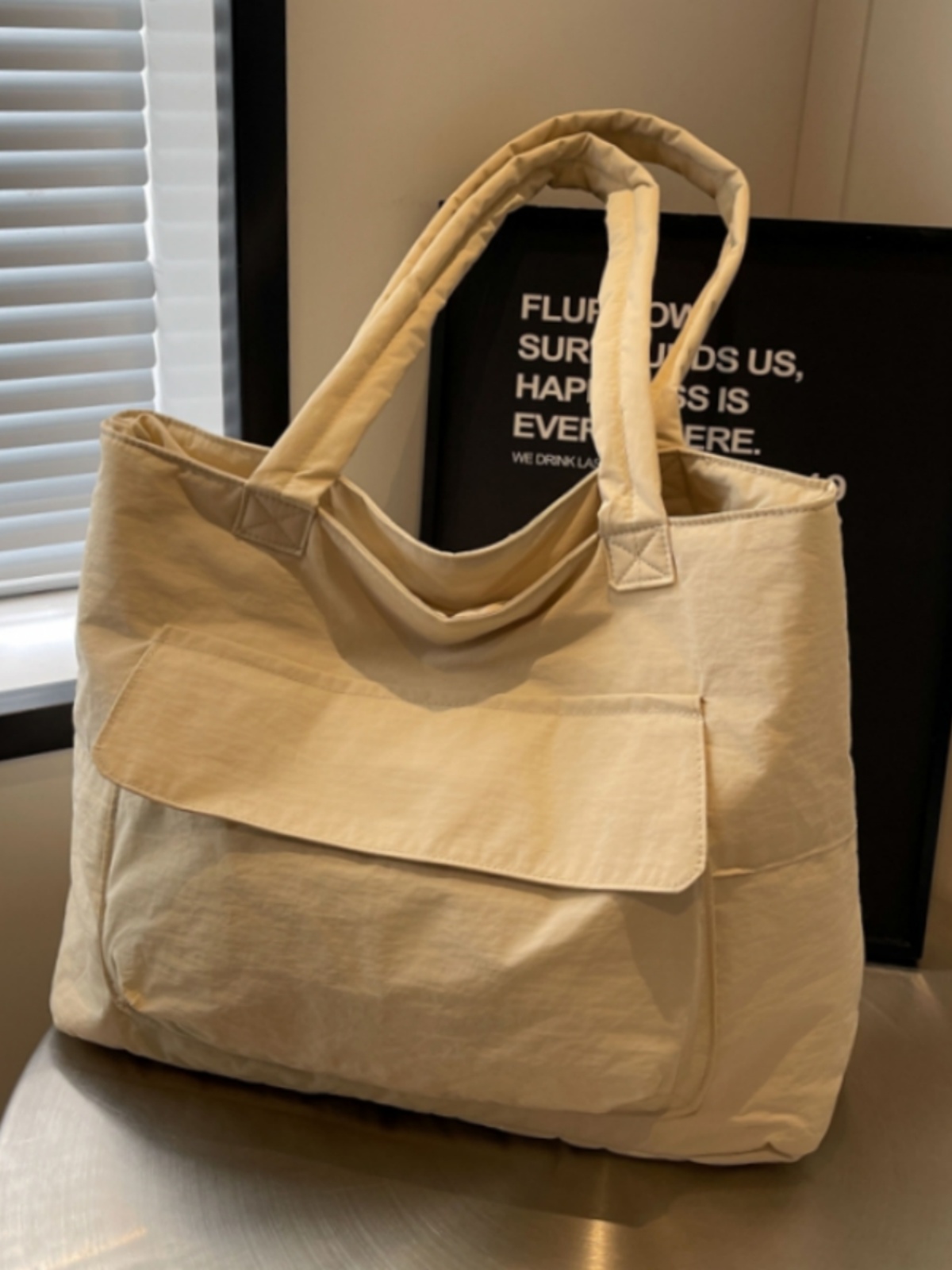 Spring Large Capacity Canvas Tote Bag for Women, Casual Minimalist Commuting Shoulder Bag, Versatile Student Book Bag Spring Large Capacity Canvas Tote Bag for Women, Casual Minimalist Commuting Shoulder Bag, Versatile Student Book Bag