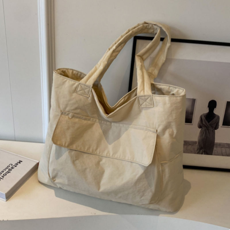 Spring Large Capacity Canvas Tote Bag for Women, Casual Minimalist Commuting Shoulder Bag, Versatile Student Book Bag Spring Large Capacity Canvas Tote Bag for Women, Casual Minimalist Commuting Shoulder Bag, Versatile Student Book Bag