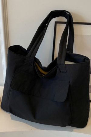 Spring Large Capacity Canvas Tote Bag for Women, Casual Minimalist Commuting Shoulder Bag, Versatile Student Book Bag