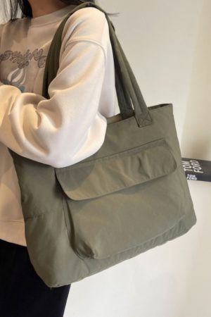 Spring Large Capacity Canvas Tote Bag for Women, Casual Minimalist Commuting Shoulder Bag, Versatile Student Book Bag
