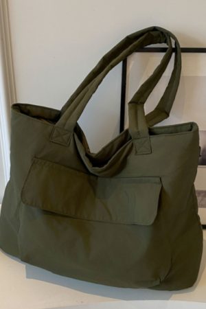 Spring Large Capacity Canvas Tote Bag for Women, Casual Minimalist Commuting Shoulder Bag, Versatile Student Book Bag