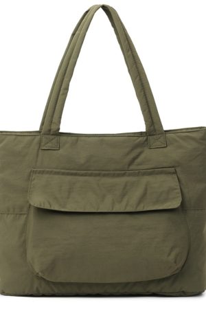 Spring Large Capacity Canvas Tote Bag for Women, Casual Minimalist Commuting Shoulder Bag, Versatile Student Book Bag