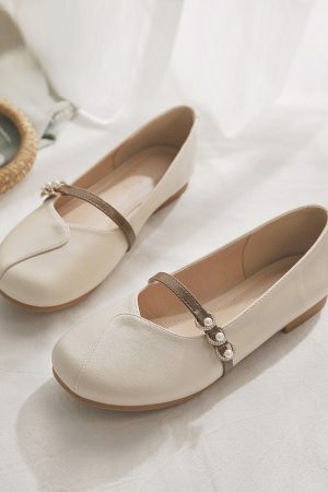 Spring Sheepskin Flat Loafers for Women - French Style Shallow Mouth Shoes Perfect for Skirts - Elegant and Versatile Fashion Footwear