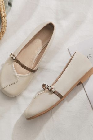 Spring Sheepskin Flat Loafers for Women - French Style Shallow Mouth Shoes Perfect for Skirts - Elegant and Versatile Fashion Footwear