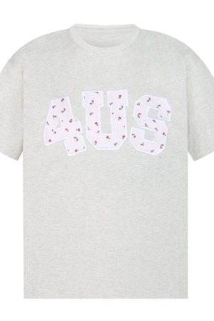 Spring Summer Patchwork Embroidered Floral Couple Loose Fit T-Shirt - Trendy National Style Short Sleeve Top