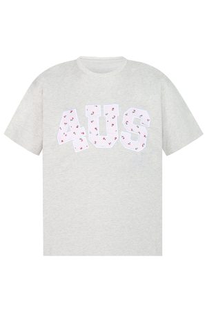 Spring Summer Patchwork Embroidered Floral Couple Loose Fit T-Shirt - Trendy National Style Short Sleeve Top