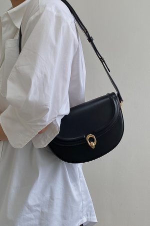 Spring Summer Women's Retro Underarm Crossbody Bag - Small Saddle Bag for 2025 Fashion