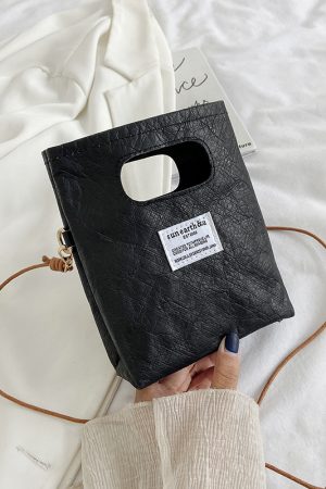 Spring/Summer 2025 Women's Paper Bag Handbag - Portable Phone Crossbody Shoulder Bag in Trendy Design